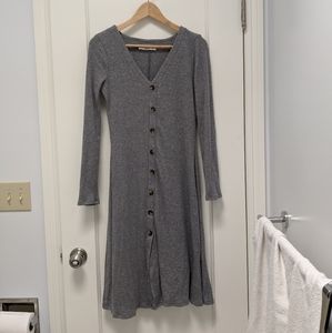 Double Zero Gray Knit Cardigan Dress